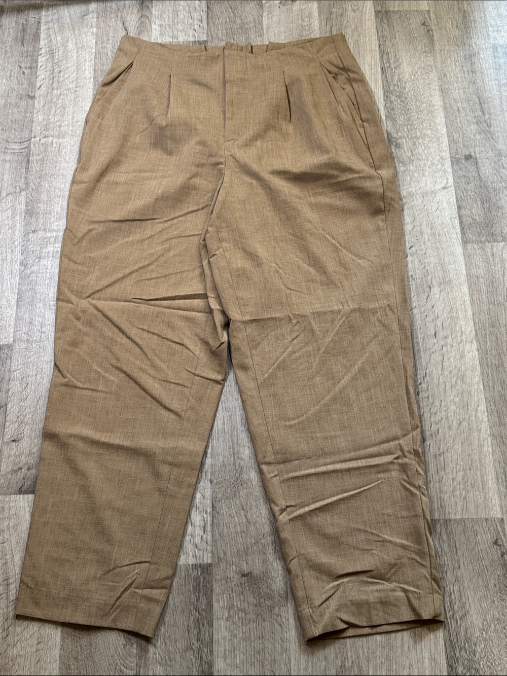 a new day women’s Tan Pleated Dress Pants. Size 12